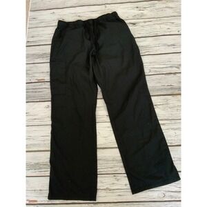 Red Panda Women Black Scrub Pants Elastic Waist Cargo Pocket Medical Uniform SP